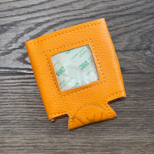 Load image into Gallery viewer, Orange Leather Self-Finishing Can Cooler