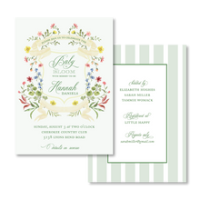 Load image into Gallery viewer, Baby in Bloom Invitations