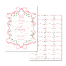 Load image into Gallery viewer, Pink Bow Invitations
