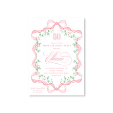 Load image into Gallery viewer, Pink Bow Invitations