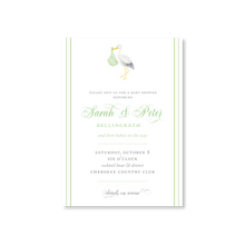Load image into Gallery viewer, Green Stork Invitations