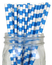 Load image into Gallery viewer, Rugby Stripe Paper Straws