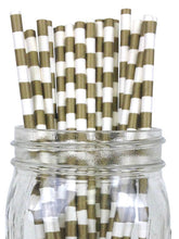 Load image into Gallery viewer, Rugby Stripe Paper Straws