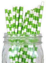 Load image into Gallery viewer, Rugby Stripe Paper Straws