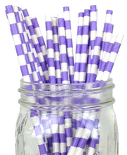 Load image into Gallery viewer, Rugby Stripe Paper Straws