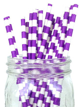 Load image into Gallery viewer, Rugby Stripe Paper Straws