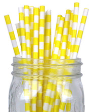Load image into Gallery viewer, Rugby Stripe Paper Straws
