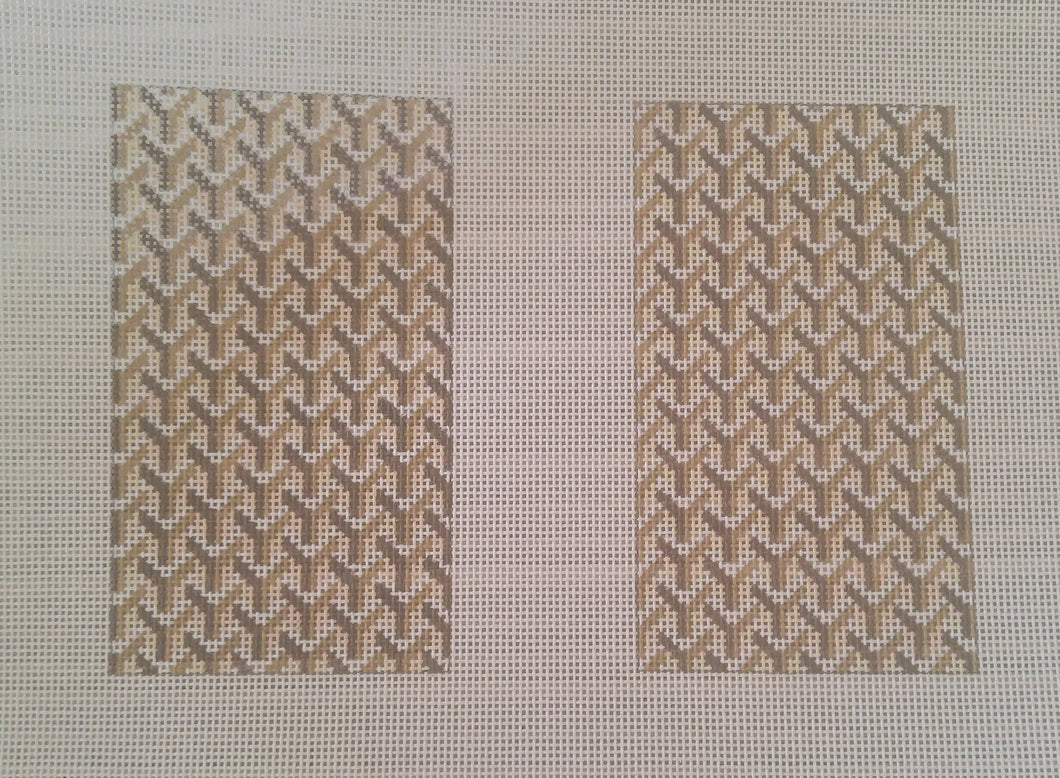 Y Pattern Clutch Back Tan