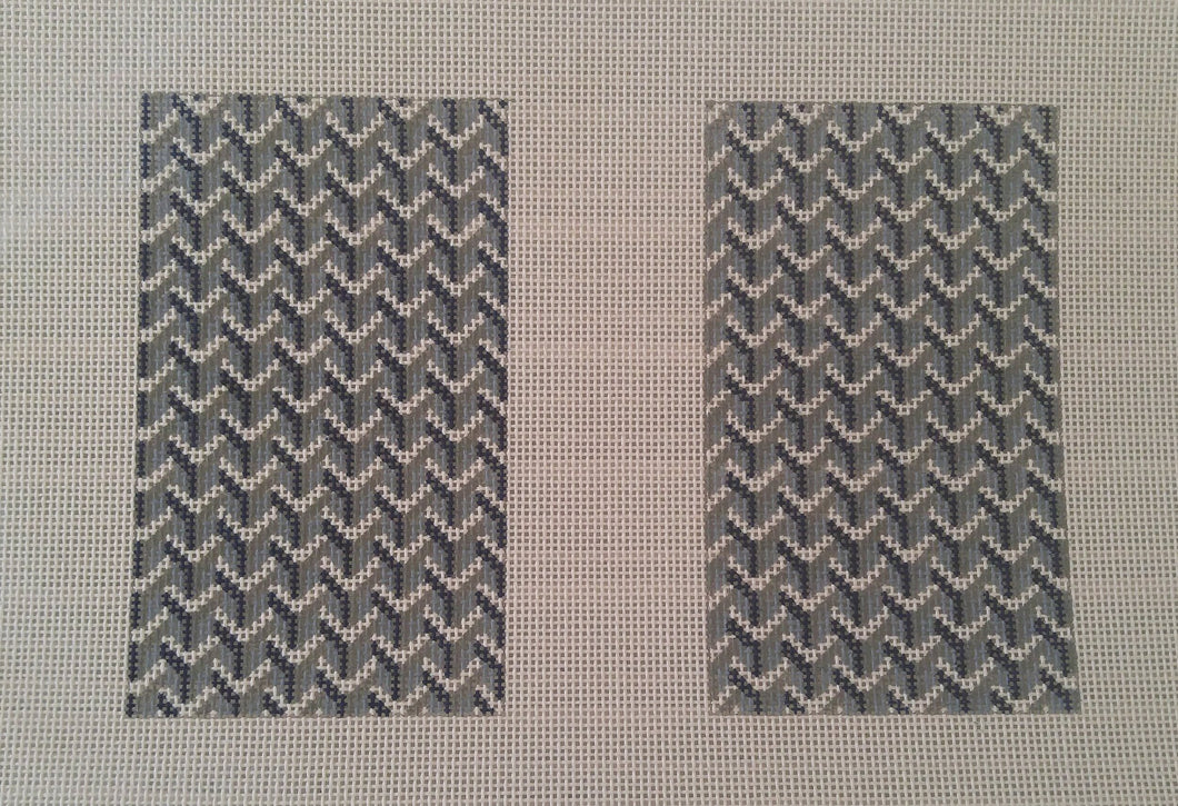Y Pattern Clutch Back Blue