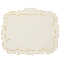 Load image into Gallery viewer, Scalloped Linen Placemat
