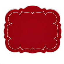 Load image into Gallery viewer, Scalloped Linen Placemat
