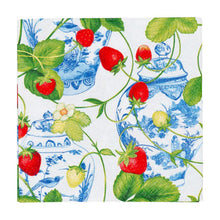 Load image into Gallery viewer, Strawberries &amp; Cream Cocktail Napkins
