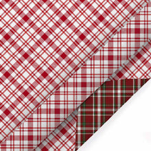 Load image into Gallery viewer, Reversible Red Tartan Gift Wrap
