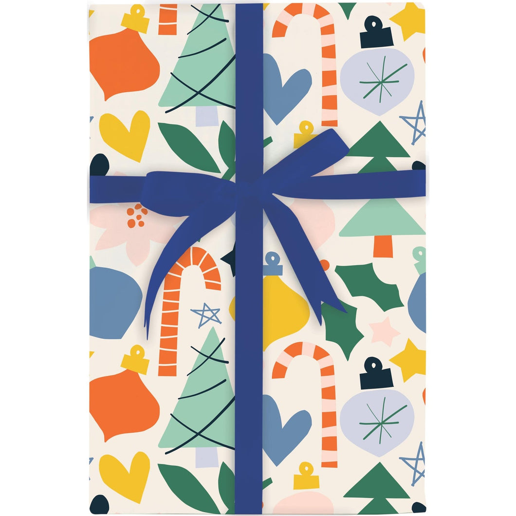 Rainbow Christmas Icons Gift Wrap