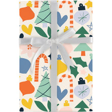 Load image into Gallery viewer, Rainbow Christmas Icons Gift Wrap
