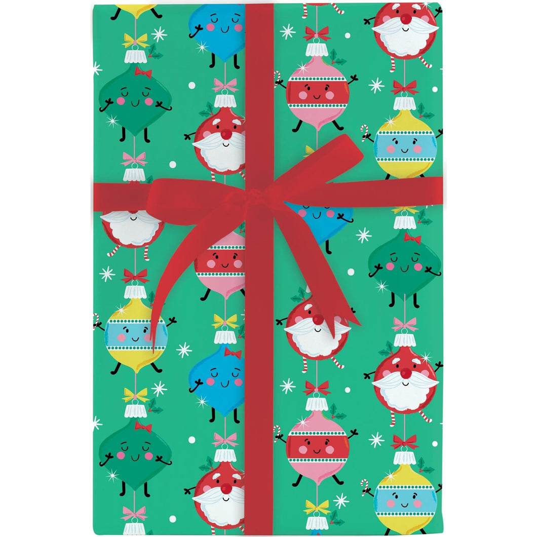Happy Ornaments Gift Wrap