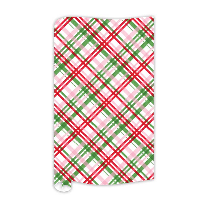 Pink & Green Plaid Gift Wrap