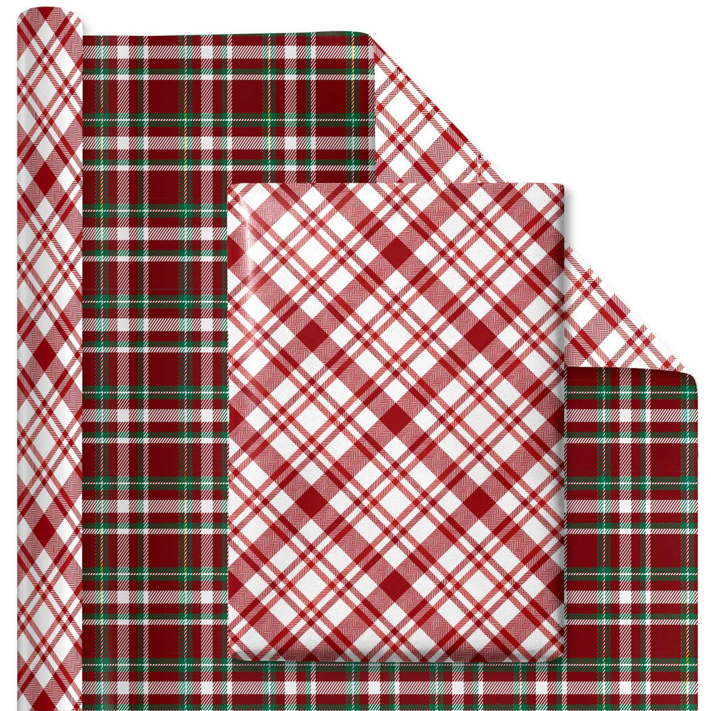 Reversible Red Tartan Gift Wrap