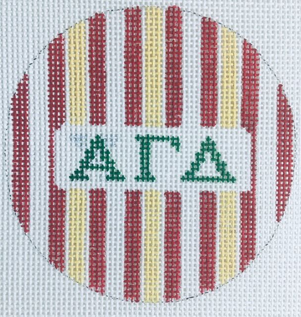 Alpha Gamma Delta Stripe Round
