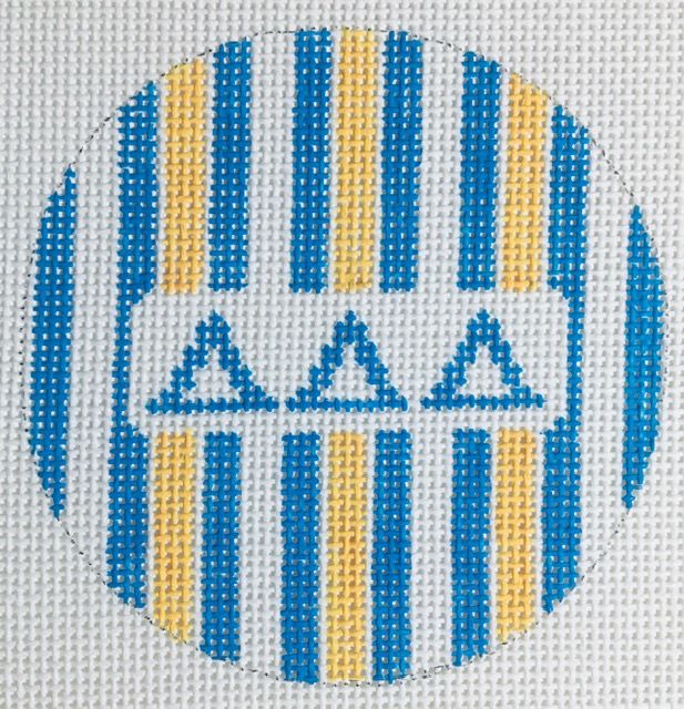 Delta Delta Delta Stripe Round
