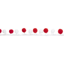 Load image into Gallery viewer, Red &amp; White Pom Poms
