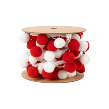 Load image into Gallery viewer, Red &amp; White Pom Poms

