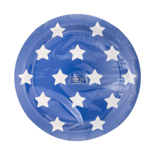 Load image into Gallery viewer, Blue Stars Paper Plates
