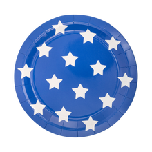 Load image into Gallery viewer, Blue Stars Paper Plates
