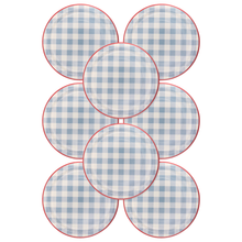 Load image into Gallery viewer, Chambray Gingham Paper Plates
