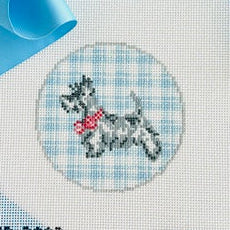 Scottie on Gingham