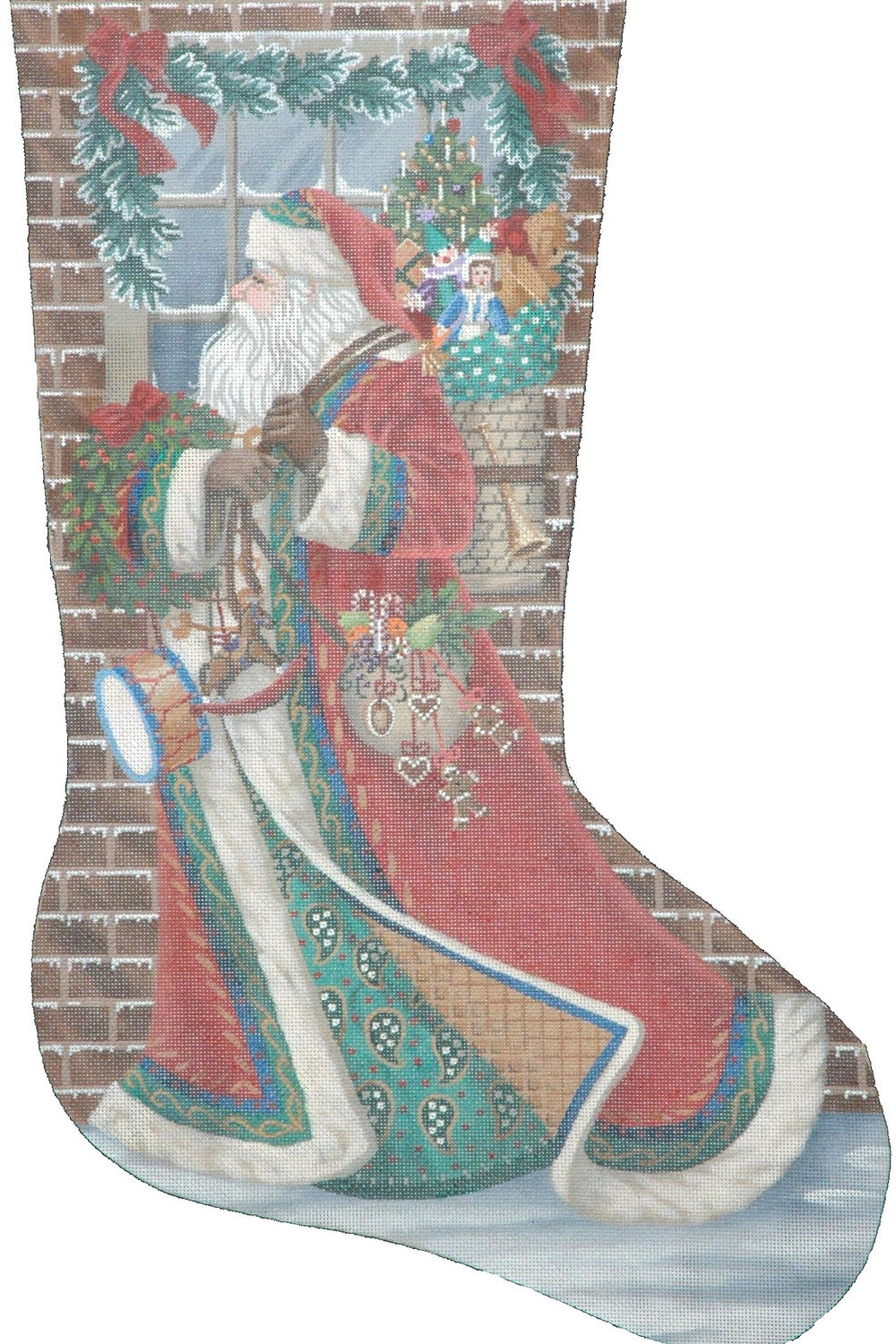 Santa Delivering Stocking