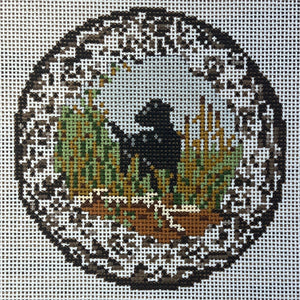 Dog Transferware Plate