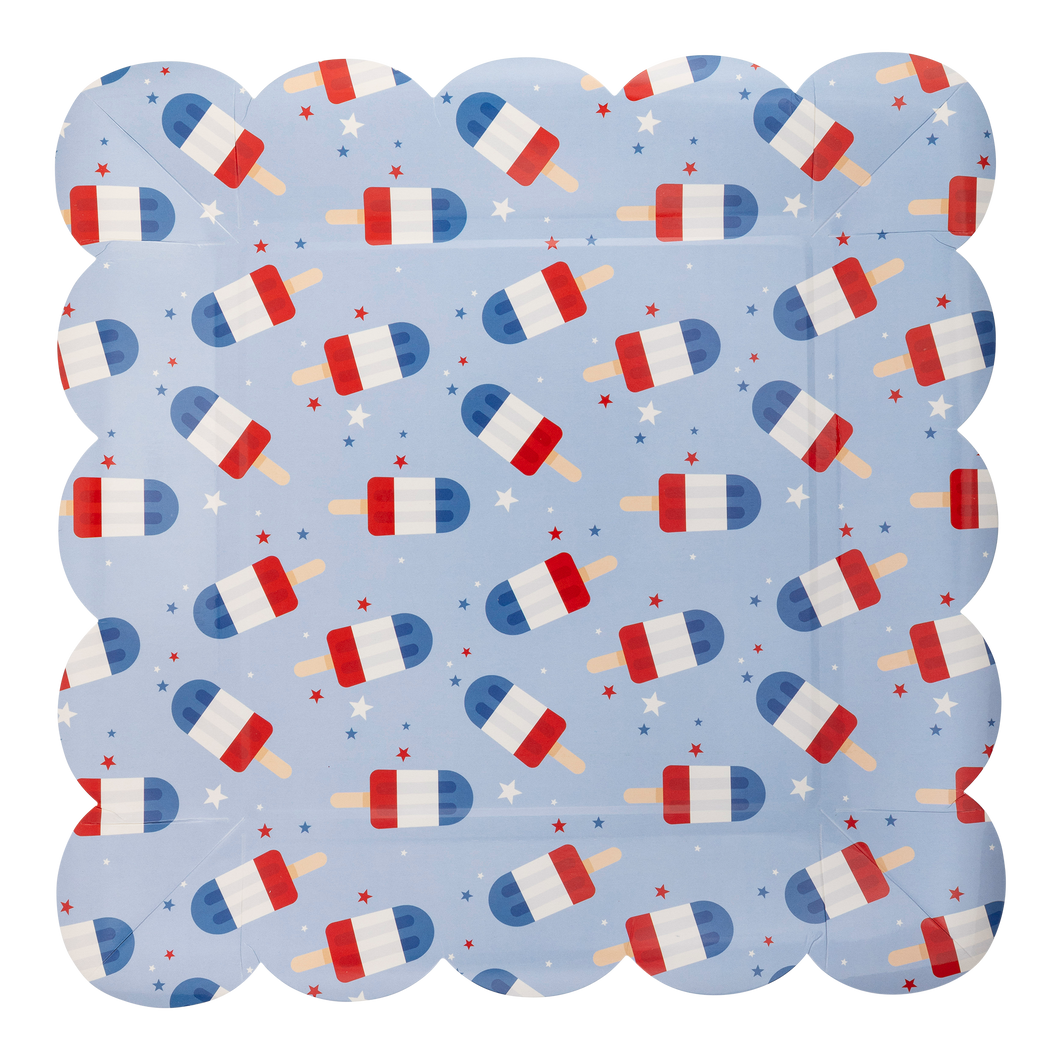 Blue Popsicles Paper Plates