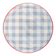Load image into Gallery viewer, Chambray Gingham Paper Plates
