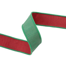 Load image into Gallery viewer, Reversible Green Dupioni Ribbon
