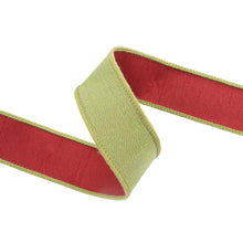 Load image into Gallery viewer, Reversible Lime Dupioni Ribbon

