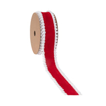 Load image into Gallery viewer, Red with White Pom Poms
