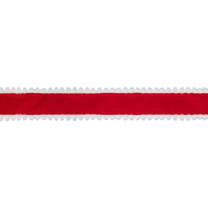 Red with White Pom Poms