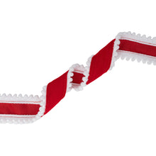 Load image into Gallery viewer, Red with White Pom Poms
