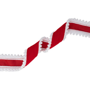 Red with White Pom Poms