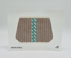 Large Nantucket Basket with Rope Blue