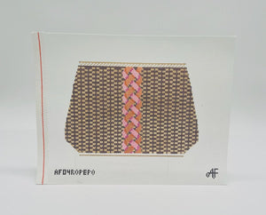 Large Nantucket Basket with Rope Pink