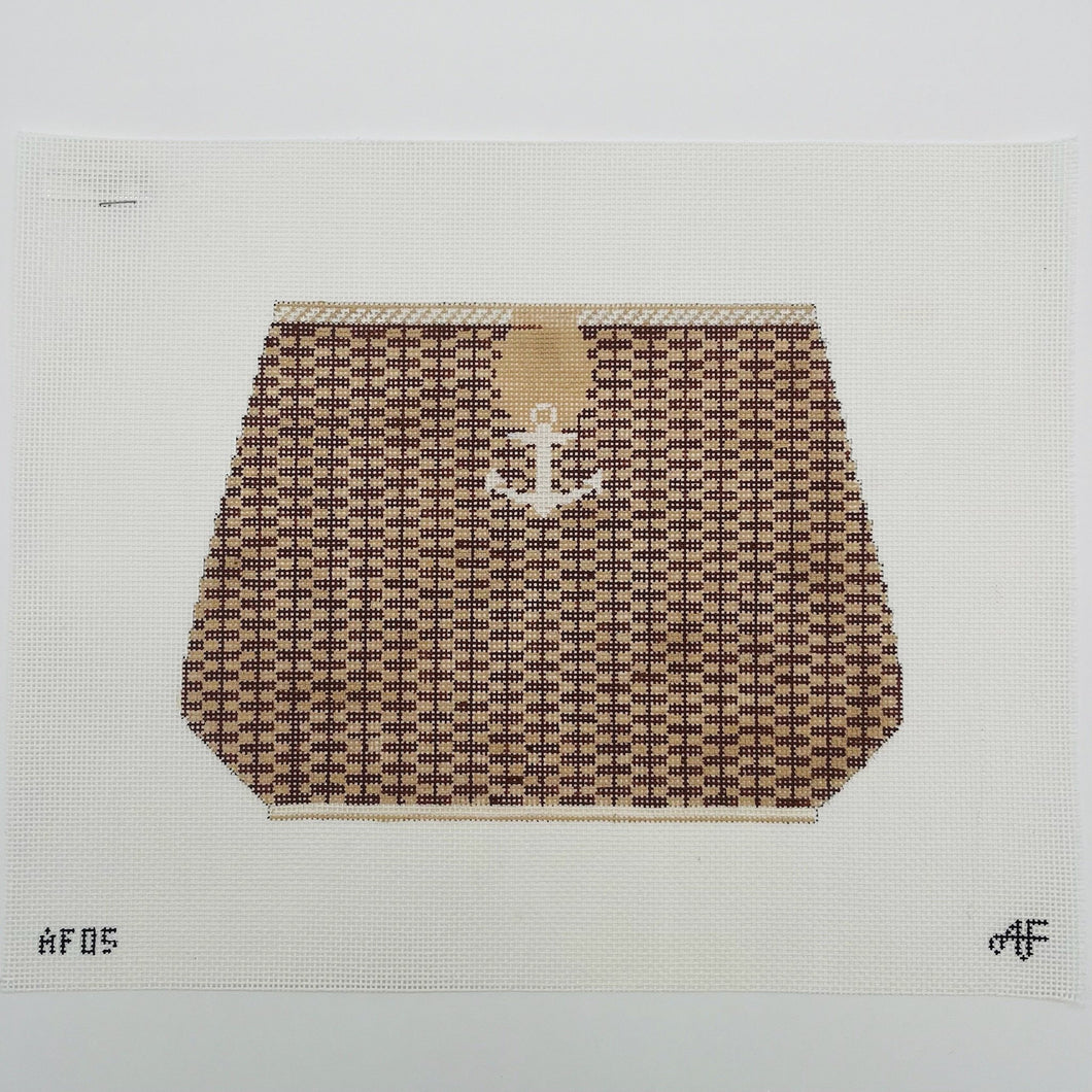 Large Nantucket Basket with Anchor