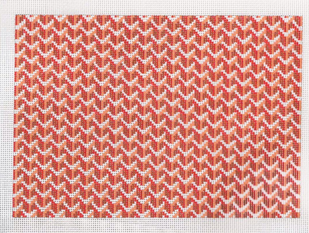 Y Pattern Large Clutch Orange