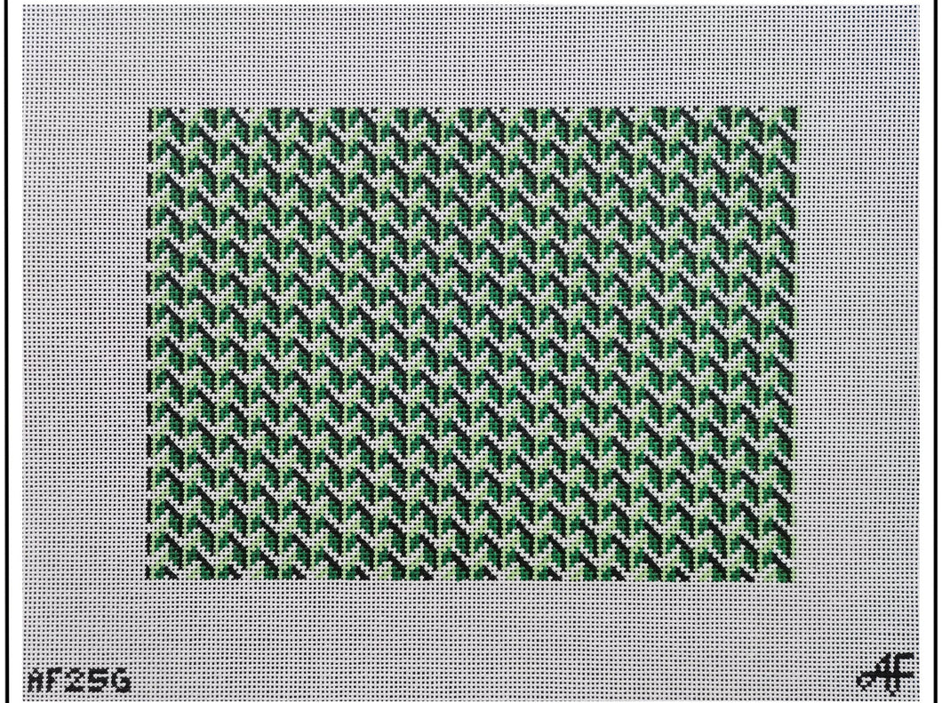 Y Pattern Large Clutch Green