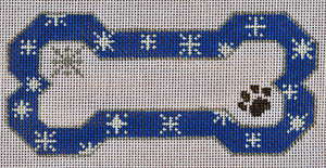 Dog Bone - Blue Snowflake on 13M