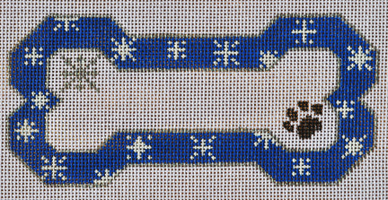 Dog Bone - Blue Snowflake on 13M