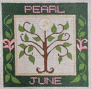 June Birthstone Floral Square