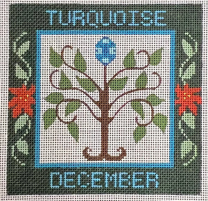 December Birthstone Floral Square