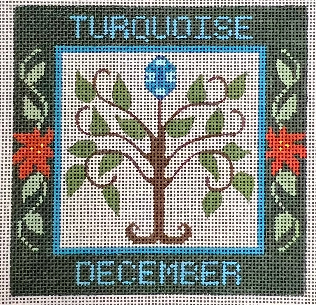 December Birthstone Floral Square
